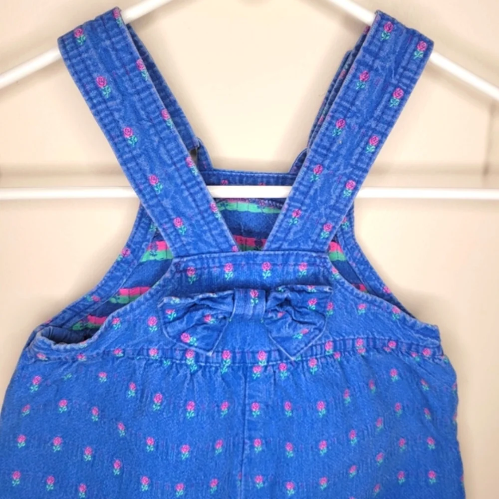 Vintage Girls Oshkosh B'gosh Blue Overalls SZ 3T - Picture 9 of 10